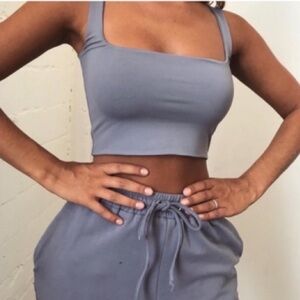 Meshki Jazmin Crop Top - Gray